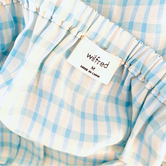 ARITZIA Off-the-shoulder Blouse in lightweight Japanese crepe, blue/white - Picture 6 of 8